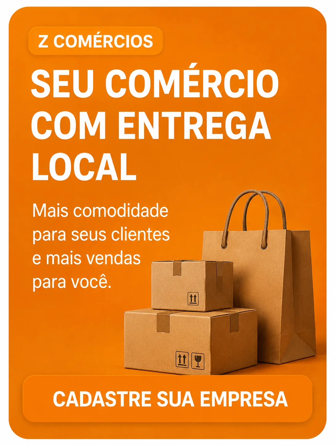 Comércio local usando a Zikes para entregas aos clientes