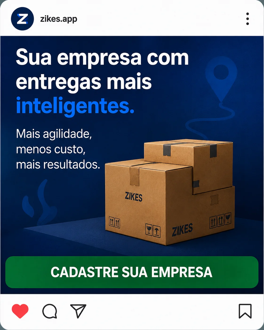 Caixas de entrega representando logística inteligente para empresas