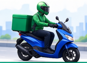 Moto de entrega food da ZIKES